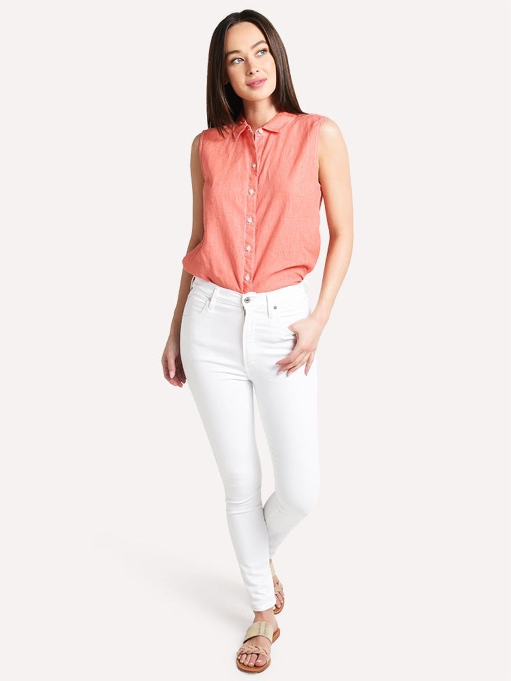 Tommy Bahama Sea Glass Breezer Sleeveless Linen Shirt